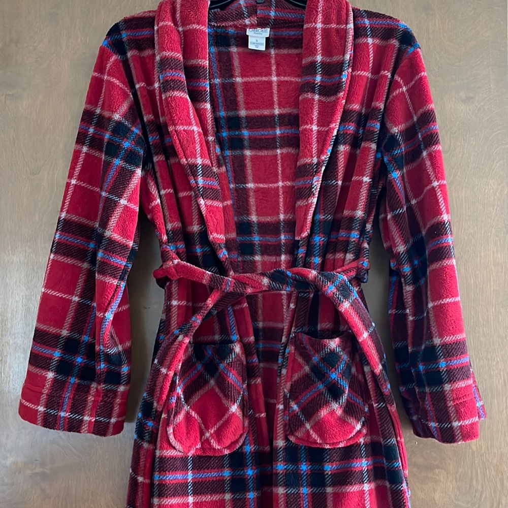 Flannel pattern boys robe